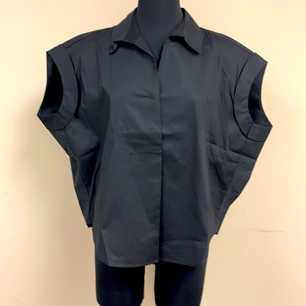 Alfani-Pleated Back Shirt Size S